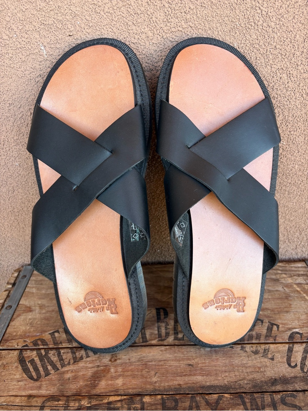 Dr. Martens Men’s Platt Leather Slip On Sandal